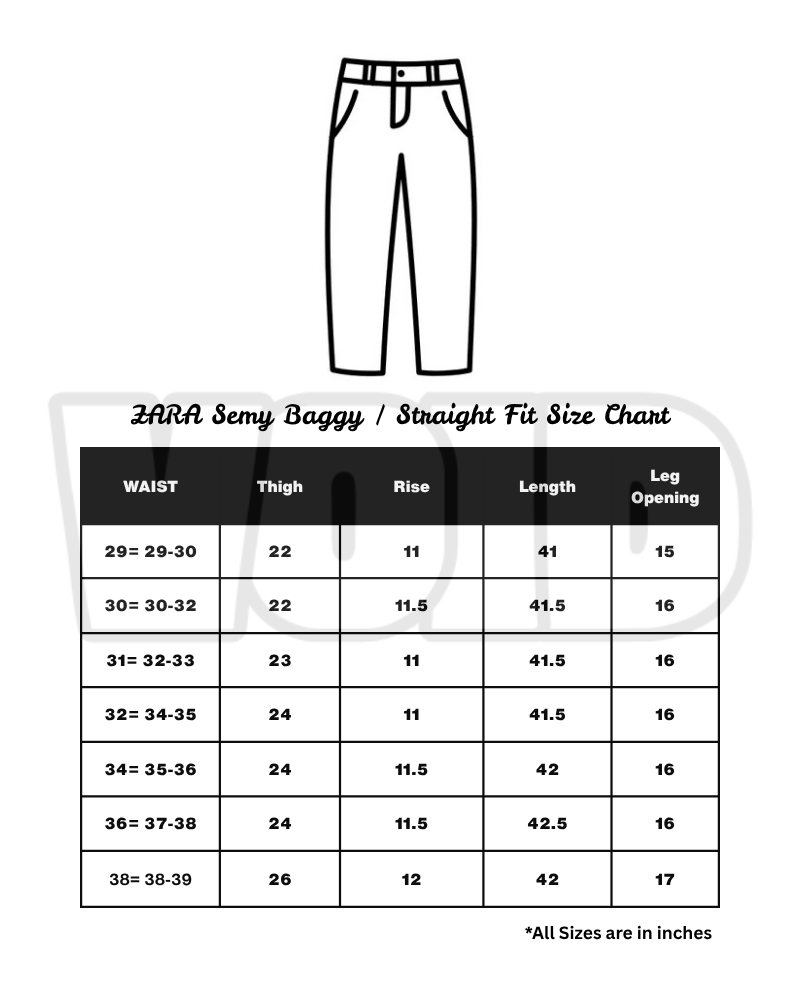 ZARA Origina Export Semi Baggy or Regular Straight Fit | Blue