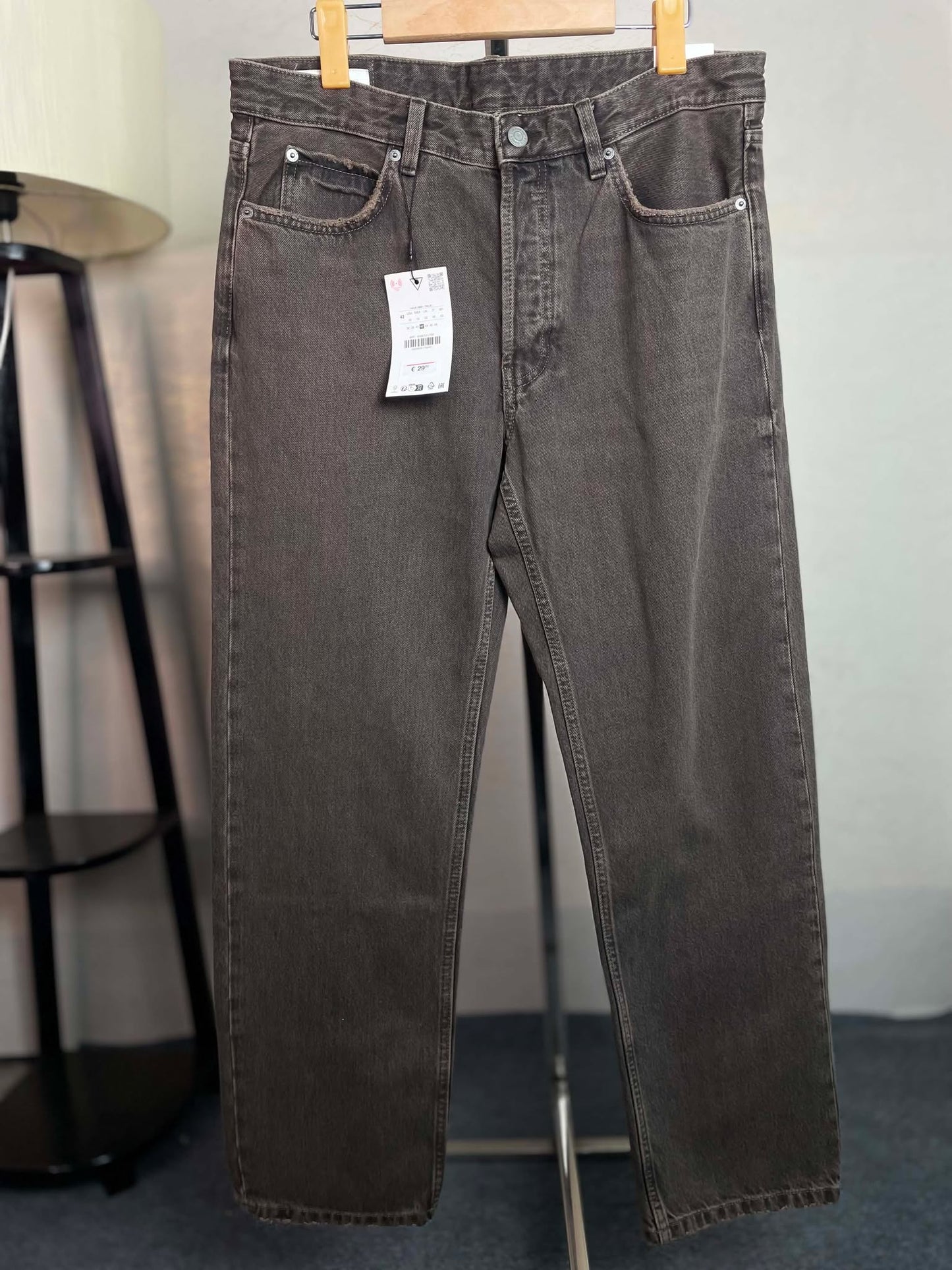 ZARA Origina Export Semi Baggy or Regular Straight Fit | Coffe/Brown