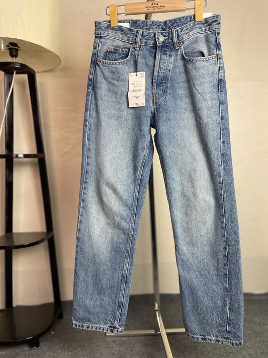 ZARA Origina Export Semi Baggy or Regular Straight Fit | Blue