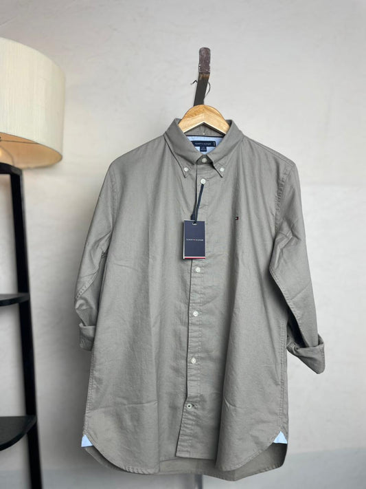 Full Sleeve Shirt | Grey Solid
