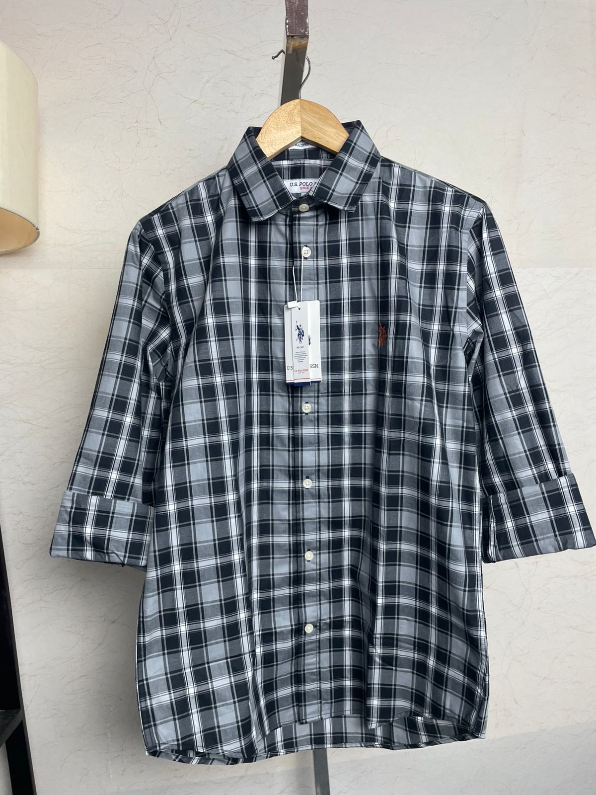 Full Sleeve Shirt | US Polo | Black Grey