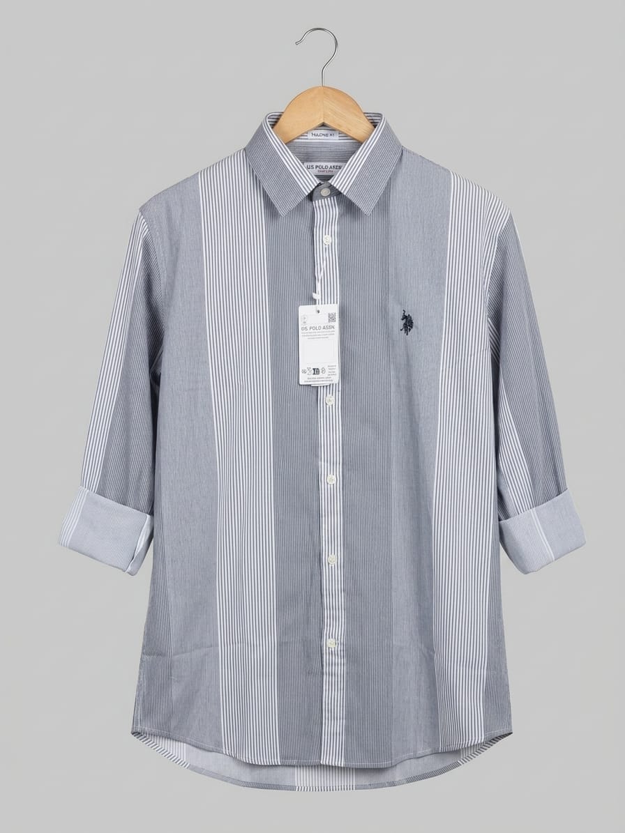 Full Sleeve Shirt | US Polo | Light Grey