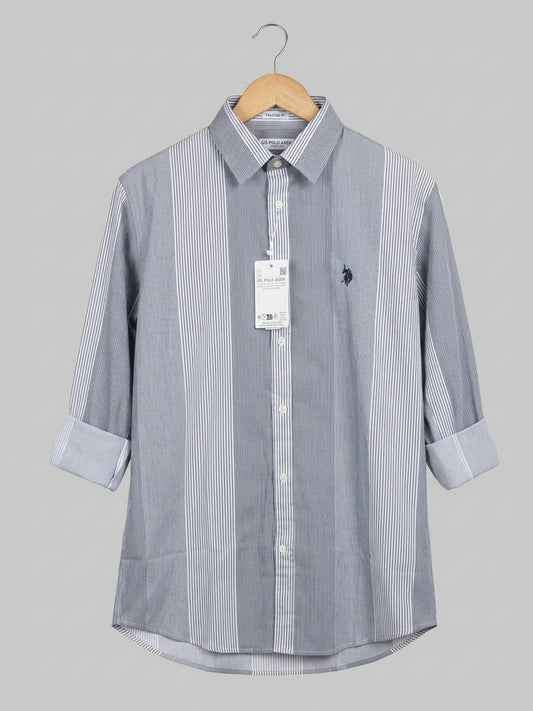 Full Sleeve Shirt | US Polo | Light Grey
